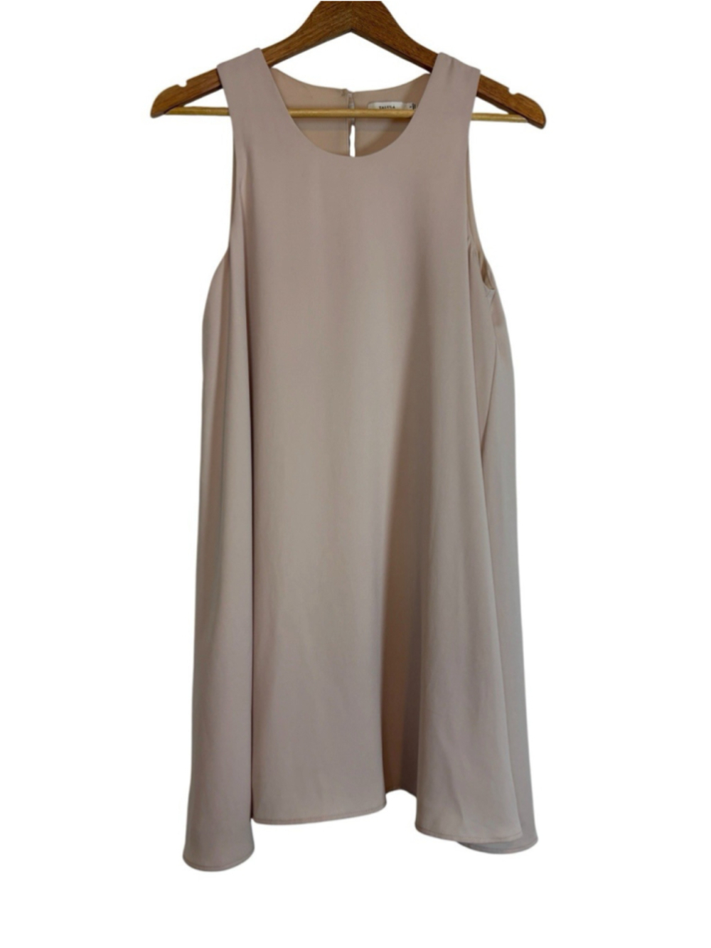 Aritzia Mini Dress A-Line Swing Sleeveless Shift Work Office Minimalist Beige S
